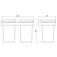 Стакан для зубных щеток двойной Timo Petruma никель арт-15234/13 — фото 4, Стаканы для зубных щеток