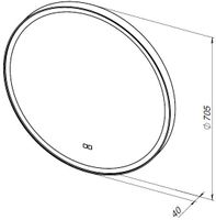 Зеркало Aquanet Тренд 70 черный арт-00316694 — фото 7, Зеркала в ванную комнату