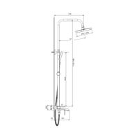 Душевая система с тропическим душем и смесителем BELZ, оружейная сталь, арт-B24507-3 — фото 12, Душевые стойки