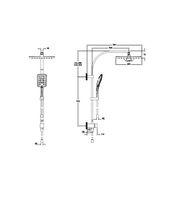 Shine Square Душевая колонна с верхним и ручным душем (без смесителя) VITRA арт-A45699EXP — фото 3, Душевые стойки