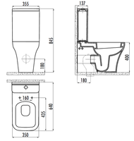 CREAVIT LIDYA Унитаз напольный арт-LY360-11CB00E-0000 — фото 3, Напольные унитазы