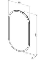 Товар: Зеркало Aquanet Монте 45 белый матовый 00288969 - фото 6 Зеркало Aquanet Монте 45 белый матовый 00288969 — фото 6, Зеркала в ванную комнату