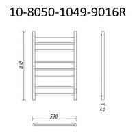 Полотенцесушитель электрический ВИД 10 810х500 правый, скр.монтаж, СНШ, белый матовый(RAL 9016), (Ferrum), Маргроид арт-10-8050-1049-9016R — фото 6, Электрические полотенцесушители