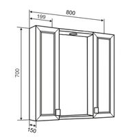 Товар: Зеркальный шкаф OSTIN 80 /AQUA DE MARCO 1080WCOST - фото 9 Зеркальный шкаф OSTIN 80 /AQUA DE MARCO 1080WCOST — фото 9, Зеркальные шкафы в ванную