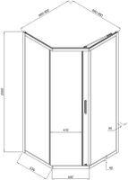 Душевой уголок Aquanet Bright 90x90 AE90-P-90x90-BT черный — фото 4, Душевые уголки