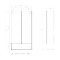 Шкаф VIGO Wing 60 подвесной дуб золотой арт-195 дуб золотой — фото 8, Шкафы для ванной