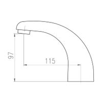 Cенсорный смеситель для умывальника. Постоянное напряжение 24 В. арт-SLU22 — фото 2, Смесители для раковины