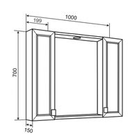 Товар: Зеркальный шкаф OSTIN 100 /AQUA DE MARCO 1100WCOST - фото 9 Зеркальный шкаф OSTIN 100 /AQUA DE MARCO 1100WCOST — фото 9, Зеркальные шкафы в ванную