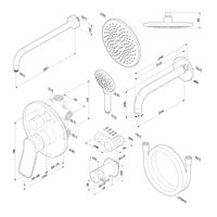 FB85A3RH30 X-Joy, набор: встроеный см-ль, излив, верхний душ 220 мм, ручн.душ, хром — фото 9, Встраиваемые душевые комплекты
