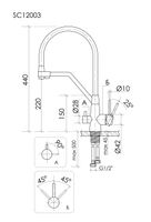 Смеситель дл кухни из нержавеющей стали Sancos Nolia, с крановм для фильтра и гибким изливом, арт. арт-SC12003SS — фото 10, Смесители для кухни