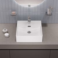 Умывальник накладной/подвесной, белый глянцевый, Bild, IDDIS, арт-BILWS42i27 — фото 3, Раковины накладные