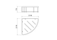 угловая полка, оружейная сталь арт-AQ4926BGM — фото 2, Полки для ванной и душа