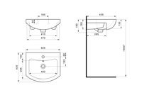 Раковина SANTEK Балтика 50 мебельная белый (WH501701) — фото 9, Раковины подвесные