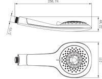 Лейка душевая круглая 5-функц. D95 мм, оранжевая. LM, арт-LM0815COrange — фото 2, Лейки для душа