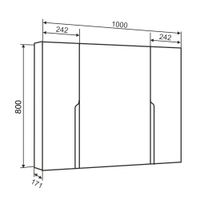 Зеркальный шкаф PALERMO 100 / AQUA DE MARCO 1100CPAL — фото 9, Зеркальные шкафы в ванную