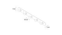 Планка 5 крючков Fixsen FX-1415 — фото 3, Крючки для полотенец