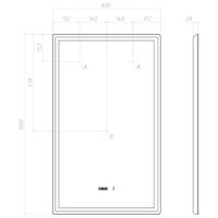 Зеркало с подсветкой VIGO Roberta Luxe 600 293 — фото 9, Зеркала в ванную комнату