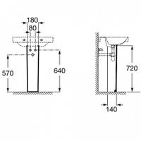 VICTORIA Пьедестал ROCA арт-7337390000 — фото 3, Пьедесталы для раковины