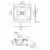 Main Душевой поддон арт-41T19 — фото 2, Стеклопластиковые душевые поддоны