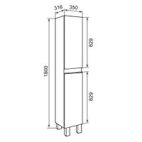 Товар: Шкаф-пенал напольный SYDNEY 35 с корзиной/левый/ AQUA DE MARCO 3035WCSYD/L - фото 7 Шкаф-пенал напольный SYDNEY 35 с корзиной/левый/ AQUA DE MARCO 3035WCSYD/L — фото 7, Шкафы для ванной