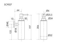 Дозатор SANCOS Base, брашированное золото, PVD покрытие, арт. SC9027BG — фото 2, Дозаторы
