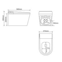 Комплект ABBER подвесной электронный унитаз-биде Bequem AC1119S белый с импульсным смывом с инсталляцией AC0101P арт-AC1119S-AC0101P — фото 6, Комплекты унитаз + инсталляция