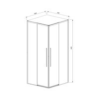 Душевой уголок Slim-N , 1000*900, брашированный никель, стекло прозрачное арт-VSS-4SN9010CLBN — фото 4, Прямоугольные душевые уголки