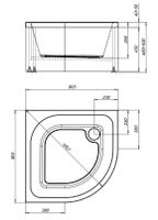 Душевой поддон Aquanet Optimal 90х90 глубокий 00293357 — фото 13, Душевые поддоны