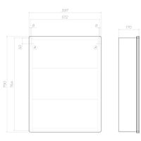 Зеркальный шкаф VIGO Geometry Step 60 подвесной белый (301) — фото 8, Зеркальные шкафы в ванную