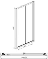 Товар: Душевая дверь Aquanet Alfa NAA6422 80, прозрачное стекло NAA6422-80 - фото 5 Душевая дверь Aquanet Alfa NAA6422 80, прозрачное стекло NAA6422-80 — фото 5, Раздвижные душевые двери
