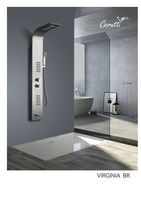 Панель VIRGINIA BR душевая из нержавеющей стали с форсунками Ceruttispa CT9983, цвет матовая нержавеющая сталь — фото 1, Душевые панели