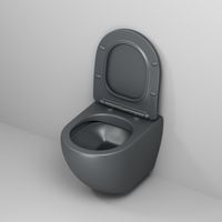 Унитаз подвесной Grossman Color (495х365х375) безободковый,серый матовый с тонкой крышкой,микролифт,1 место арт-GR-4455GMS — фото 3, Подвесные унитазы