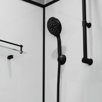 Душевая кабина Niagara Standart (90х90х225) низкий поддон(15см),черный,стекло прозрачное,3 места арт-ST90/15QR/KL/BKT — фото 8, Душевые кабины