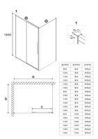 Душевое ограждение Niagara Nova NG-34-13AGR-A100GR-34 (130х100х195) ппрямоугольник,раздвижная,графит,стекло прозрачное,2 места — фото 12, Душевые уголки