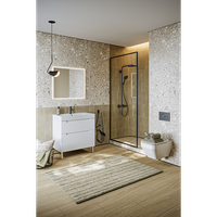 Напольная тумба с двумя ящиками 81 см, цвет белый с умывальником арт-VAN01082N — фото 3, Тумбы с раковиной