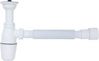 Сифон для раковины Aquanet с выпуском d40/50, белый 00342064 — фото 1, Сифоны для раковины