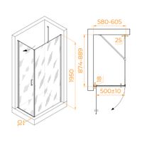 Душевой уголок RGW LE-034 (LE-003 + Z-14) 600x900 351203469-11 — фото 1, Душевые уголки