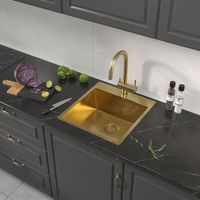 Товар: Кухонная мойка Reflexion Iseo RX2250GD брашированное золото - фото 245 Кухонная мойка Reflexion Iseo RX2250GD брашированное золото — фото 245, Кухонные мойки