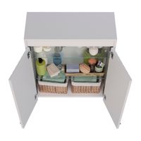 Шкаф Lemark ROMANCE 60 см подвесной, 2-х дверный, цвет корпуса, фасада: Белый глянец арт-LM07R35SH — фото 2, Шкафы для ванной