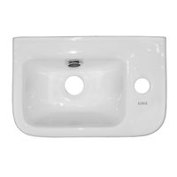 Раковина накладная Azario 375x245x135 правосторонняя, белый глянец арт-AZ-10100-R — фото 6, Раковины накладные