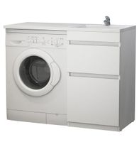 тумба Модерн 480 (Даллас-1100) DВ2 напольная, белая без умывальника 480х480х858 MFR79603WT — фото 1, Комоды и тумбы для ванной комнаты