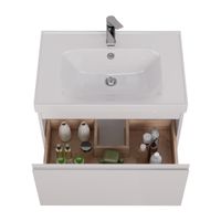 Товар: Тумба Lemark VEON MINI 70 см под 1 раковину, подвесная,1 ящик, цвет корпуса, фасада: Белый глянец арт-LM02VM70T - фото 2 Тумба Lemark VEON MINI 70 см под 1 раковину, подвесная,1 ящик, цвет корпуса, фасада: Белый глянец арт-LM02VM70T — фото 2, Тумбы под раковину