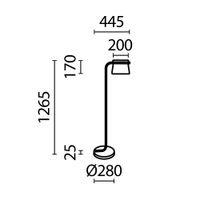 Напольный светильник (торшер) Maytoni арт-MOD170FL-L8BS3K — фото 3, Торшеры