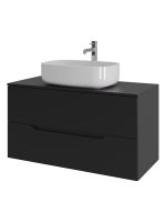 Orange Line тумба с раковиной подвесная 100 см, черный/белый арт-Li-100TubMDF+B07-540W — фото 6, Тумбы с раковиной