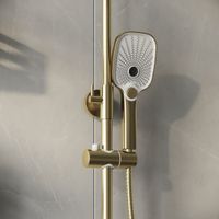 Душевая стойка Grossman Advans с верхним душем,ручной лейкой и смесителем,золото сатиновый,1 место арт-500.K35.09.320 — фото 4, Душевые стойки