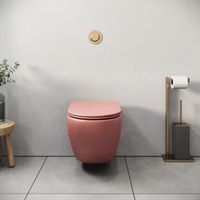 Товар: Унитаз Color (495х365х375) РОЗОВЫЙ матовый подвеснойбезободковый с тонкой крышкой арт-GR-4455PIMS - фото 6 Унитаз Color (495х365х375) РОЗОВЫЙ матовый подвеснойбезободковый с тонкой крышкой арт-GR-4455PIMS — фото 6, Подвесные унитазы