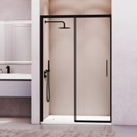 Душевая дверь RGW LE-12B 160x195, профиль черный, стекло прозрачное/6 мм, арт-34121216-14 — фото 2, Раздвижные душевые двери