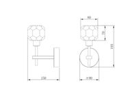 Настенный светильник (бра) Freya FR5114WL-01BZ — фото 2, Бра
