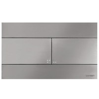 Клавиша смыва, Duravit, DuraSystem, для унитаза, шгв 255*7,8*150, цвет-сталь брашированная арт-WD5140070000/WF5140043010 — фото 1, Кнопки смыва