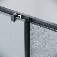 Душевое ограждение Grossman Cosmo 100.K33.02.110.21.02-200.K33.02.100.21.02 (110х100х195) раздвижная(левая),черный матовый,стекло шиншилла,2 места арт-120.K33.02.1110.21.02 — фото 7, Прямоугольные душевые уголки